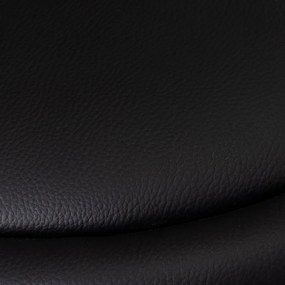 Черни бар столове в комплект от 2 бр. с регулируема височина от имитация на кожа (височина на седалката 72 cm) – Casa Selección