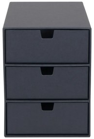 Тъмно сива кутия за чекмеджета с 3 чекмеджета Ingrid - Bigso Box of Sweden