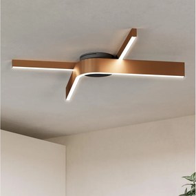 Eglo 901863 - димируемо таванно LED RGBW осветително тяло FOLCINO-Z 2xLED/18W/230V медно/черно