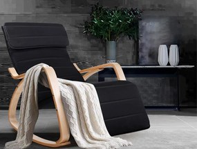 Люлеещ се стол Roy-черен