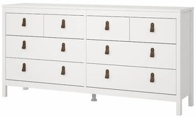 Бял нисък скрин 159x80 cm Madrid – Tvilum