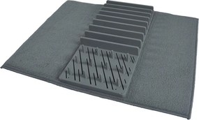 Сива пластмасова тавичка за оттичане за съдовете 50x38 cm – Homéa