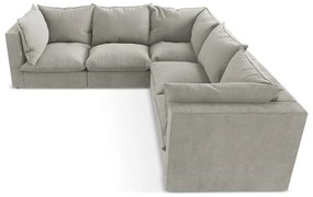 Светлосив ъглов диван Manao – Makamii