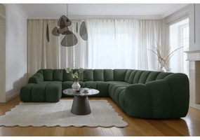 Тъмнозелен ъглов диван (десен ъгъл/U форма) Shell – Miuform