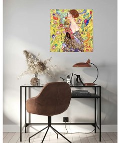 Репродукция на Густав Климт - Дама с ветрило, 60 x 60 cm Lady with fan - Fedkolor