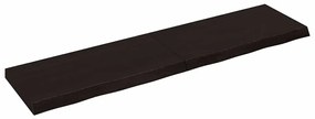 3156447 vidaXL Плот за маса тъмнокафяв 160x40x(2-6) см обработен масивен дъб