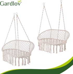 Двойна люлка тип гнездо Gardlov - кремава, за градина