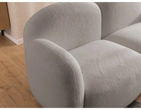 Сив ъглов диван от прежда с примки от букле (десен ъгъл) Orbit – Ropez