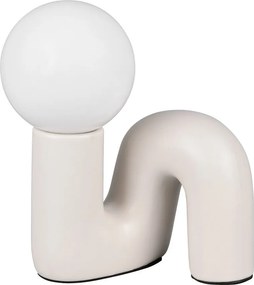 Керамична настолна лампа в цвят слонова кост (височина 21,5 cm) Quinn – Reality