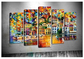 Комплект от 5 картини Bright Houses - Tablo Center