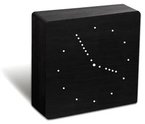 Черен будилник с бял LED дисплей Аналогов часовник - Gingko
