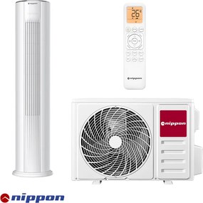 Колонен климатик Nippon NPC-24MCFL, 24000 BTU, 45 м2, А++/А+, R-32, Бял
