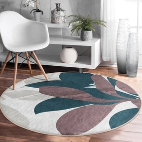 Кръгъл килим подходящ за пране и за прахосмукачки роботи ø 120 cm Comfort – Mila Home