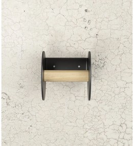 Черен стенен държач за тоалетна хартия Nupo – LIND DNA