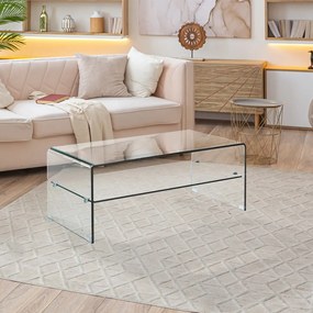 Стъклена масичка за кафе 50x100 cm Cristal Evo – Tomasucci