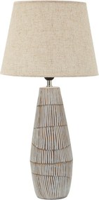 Кремава настолна лампа с текстилен абажур (височина 69,5 cm) Hanoi – Mauro Ferretti