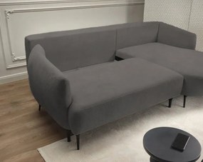 Ъглов диван Тери Мини-сив-десен