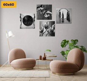 Комплект картини – В черно-бял етно стил