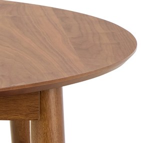 Кръгла сгъваема трапезна маса с допълнителна плоча от декор от орех ø 115 cm Montreux – Actona