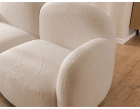 Светлокафяв ъглов диван от прежда с примки от букле (ляв ъгъл) Orbit – Ropez