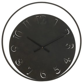 Черен стенен часовник Circle, ⌀ 60 cm - Mauro Ferretti