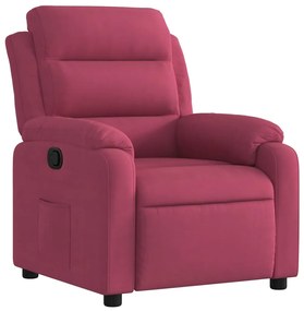 373505 vidaXL Реклайнер стол, виненочервен, кадифе