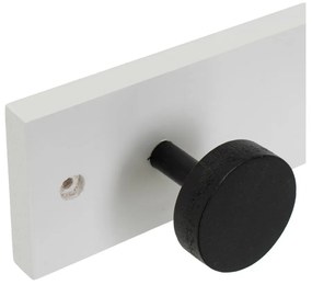 Черно-бял стенна закачалка от масивен бор 40 cm Anillos – Casa Selección