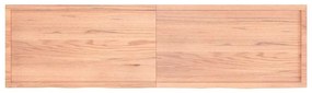 3156406 vidaXL Плот за маса светлокафяв 220x60x(2-6) см обработен масивен дъб