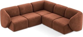Теракотен шенилов ъглов диван Lani – Makamii