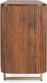 Скрин от масивно манго в златист цвят/в естествен цвят 160x75x40 cm Vilas – Bizzotto