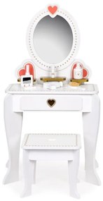 Голяма дървена детска тоалетка с огледало