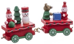 Дървена Коледна фигурка (височина 7,5 cm) Locomotive – Casa Selección