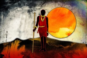 Самозалепващ тапет – Африкански ловец