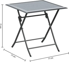 Градинска квадратна маса Hesperide Azua, Графит