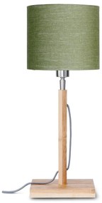 Настолна лампа със зелен абажур и бамбукова конструкция Fuji - Good&amp;Mojo