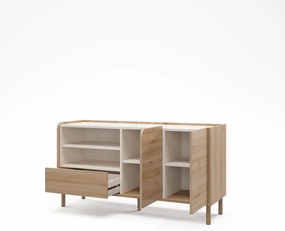 Скрин от дъбов декор в естествен цвят 141x75,5x44 cm Monza – Marckeric