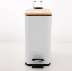 Бяло стоманено кошче за боклук с педал 5 l Erik – Spirella