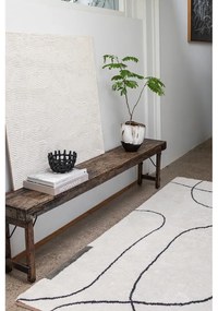 Памучен килим подходящ за пране в цвят слонова кост 140x200 cm Shadow – Mette Ditmer Denmark