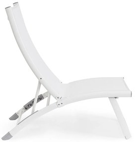 Бял градински шезлонг метален Taylor – Bizzotto