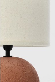 Теракотена керамична настолна лампа с текстилен абажур (височина 32 cm) Irvin – Yes Everyday