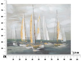 Живопис 100x80 cm Gold Boat - Mauro Ferretti