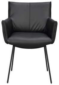 Черни тапицирани трапезни столове в комплект 2 бр. Hinckley – Rowico