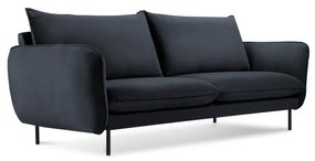 Тъмносин кадифен диван , 160 см Vienna - Cosmopolitan Design