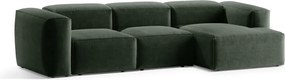 Зелен ъглов диван (десен ъгъл) Bergamo – Cosmopolitan Design