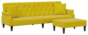 3216223 vidaXL 2-местно разтегателно канапе с възглавници табуретка, кадифе