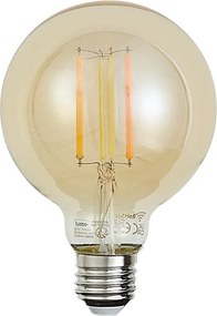Комплект от 5 смарт E27 димируеми LED крушки G95 златисти 7W 806 lm 1800-6500K