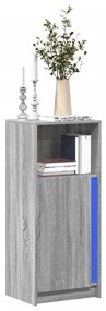 852157 vidaXL Сайдборд с LED, сив сонома, 42,5x34x100 см, инженерно дърво