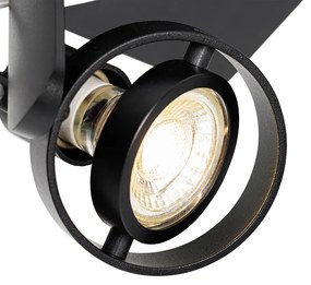 Модерен таванен прожектор черен регулируем GU10 50mm - Master