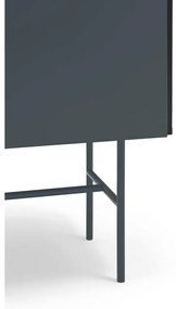 Висок скрин с плъзгащи се врати в черно и антрацит 120x140 cm Nube - Teulat