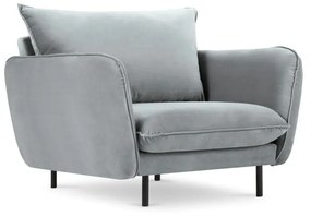 Кресло от светлосиво кадифе Vienna - Cosmopolitan Design